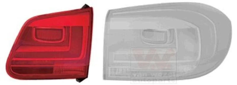Image of VAN WEZEL 5746934 Rear light Inner Section, without bulb holder, Right Combination Rearlight (391)