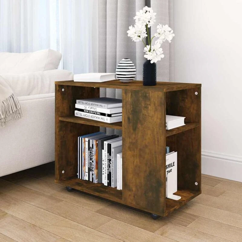 Image of VIDAXL Side Table Smoked Oak 70x35x55cm Engineered Wood Vidaxl 8720286931707