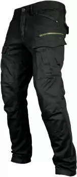 Image of John Doe Stroker Cargo XTM Motorcycle Textile Pants, black, Size 28, black, Size 28