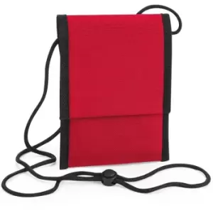 image of Bagbase Recycled Neck Pouch (One Size) (Classic Red)