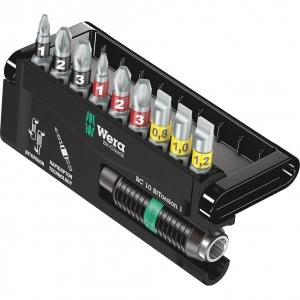 image of Wera 10 Piece Bit-Check BiTorsion Screwdriver Bit and Holder Set