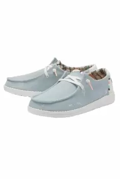 Image of Weird Fish Hey Dude Wendy Boo Lightweight Canvas Shoes Light Denim Size 4