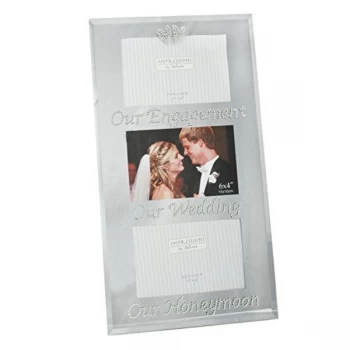 Image of 6" x 4" - Engagement, Wedding, Honeymoon Triple Frame