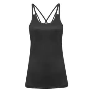Image of TriDri Womens/Ladies Laser Cut Spaghetti Strap Vest (XL) (Charcoal)