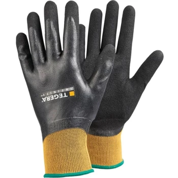 image of Ejendals - 8804 Infinity Fully Coated Black/Yellow Heat Resistant Gloves - Size 11