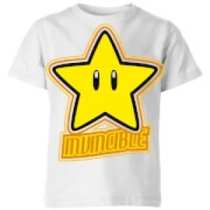 image of Nintendo Super Mario Invincible Kid's T-Shirt - White - 11-12 Years