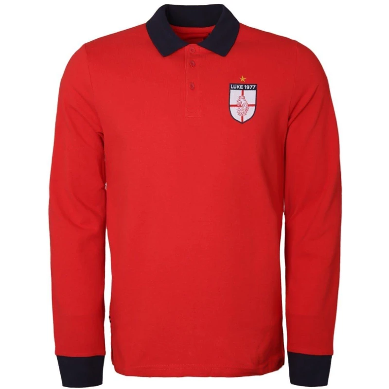 Image of Luke 1977 Bobbys Dream Long Sleeve Polo Shirt Red male 2XL