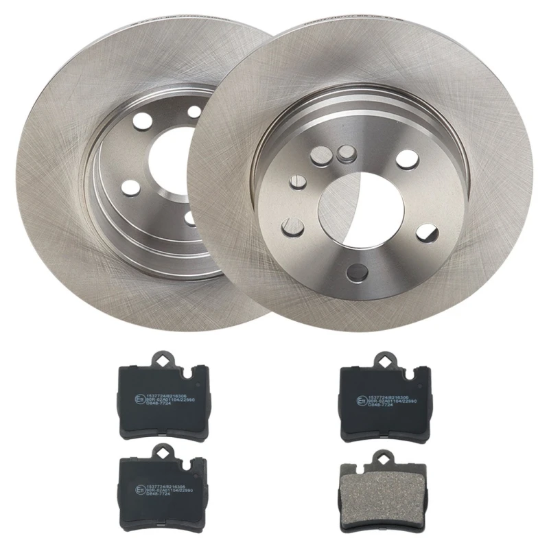 Image of RIDEX 3405B2341 Brake disc and pads set Rear Axle, Brake Disc Type: Solid, prepared for wear warning indicator Brake Set,disc brakes (3405)