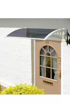 Image of 1m Weather Resistant Door Canopy - White - Glass