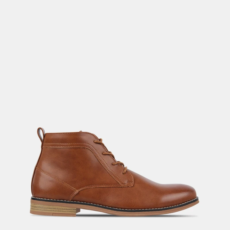 Image of Deakins Mens Lace Up Ankle Desert Boots Brown male 7 (41)