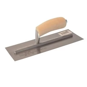 image of Marshalltown MXS3 Plasterer&apos;s Finishing Trowel Wooden Handle 11 x 4.3/4in