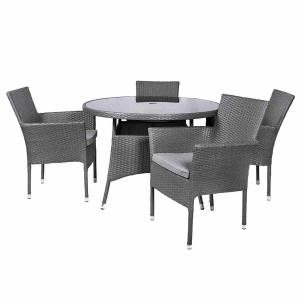 image of Royalcraft Malaga Rattan 4 Seater Fixed Dining Set Synthetic Rattan - Garden & Outdoor