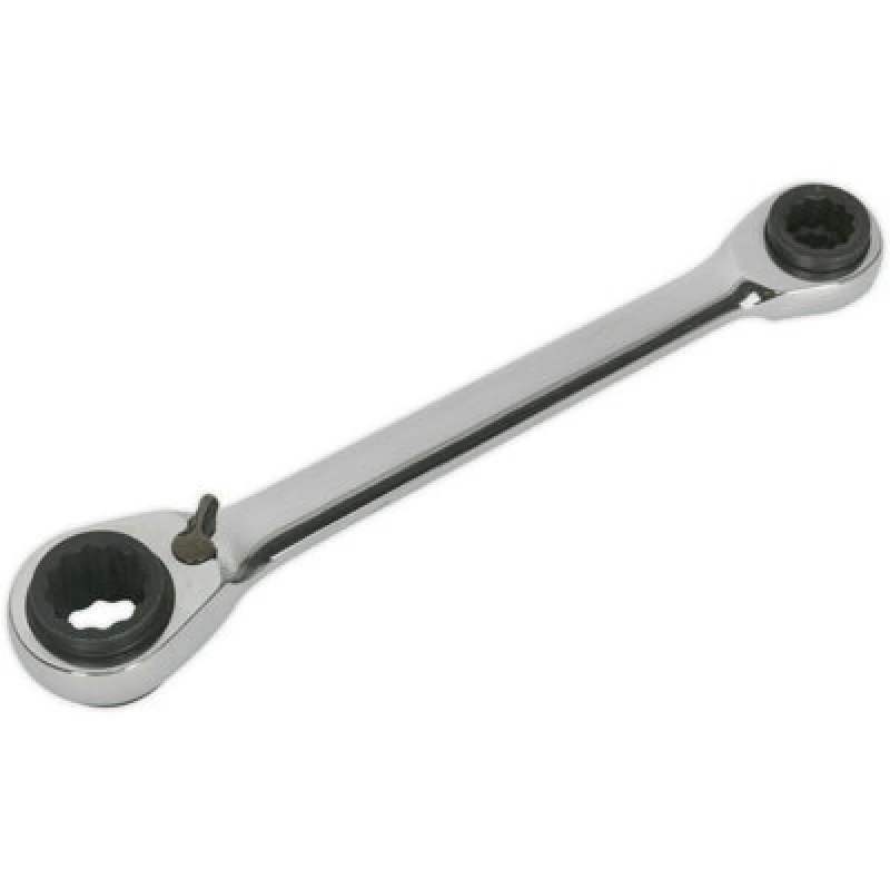 Image of Loops 4-in-1 Double Ended Reversible Ratchet Ring Spanner Slim Handled Metric Wrench Multi