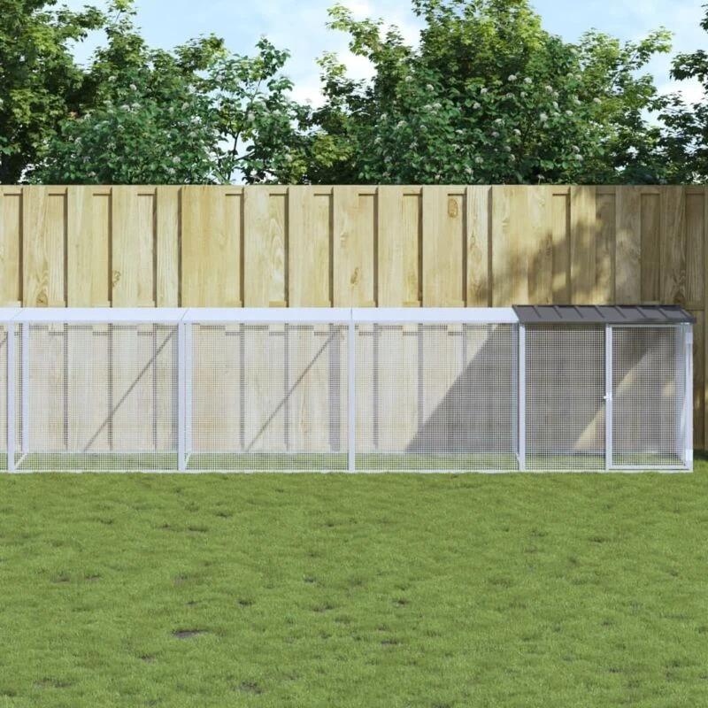Image of VIDAXL Chicken Cage with Roof Anthracite 1003x98x90cm Galvanised Steel Vidaxl 8720845916589