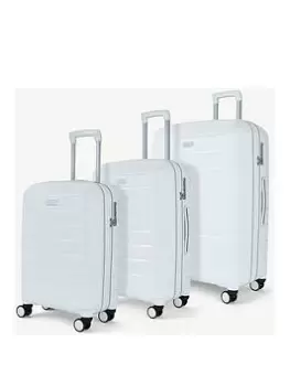 image of Rock Luggage Prime NG69104 8 Wheel White Suitcase 3Pcs Set