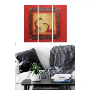 Image of MDF10257 Multicolor Decorative MDF Painting (3 Pieces)