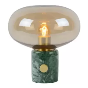 Image of Lucide CHARLIZE - Table Lamp - Ø23cm - 1xE27 - Amber