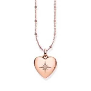 image of THOMAS SABO Rose Gold Plated Heart Locket D_KE0035-923-14-L45V