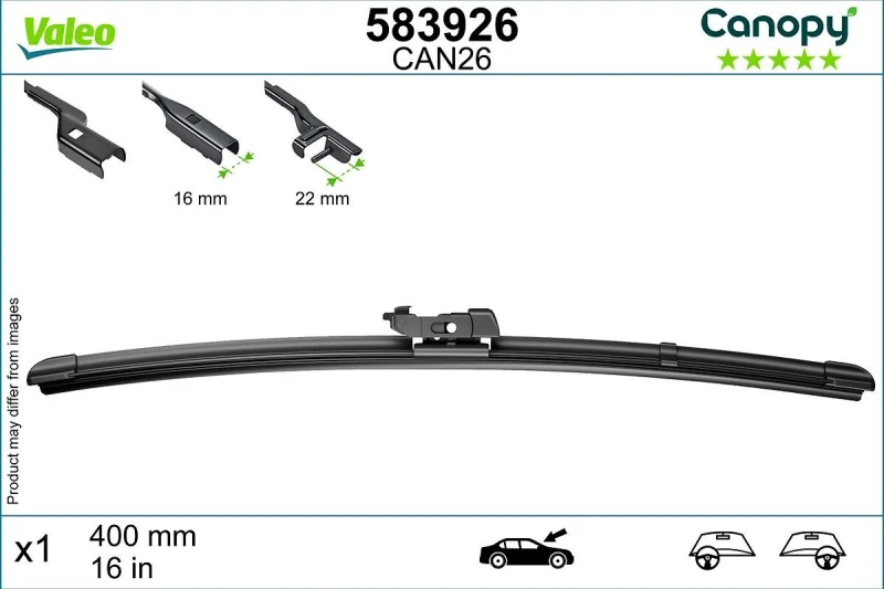 Image of Wiper blade VALEO 583926