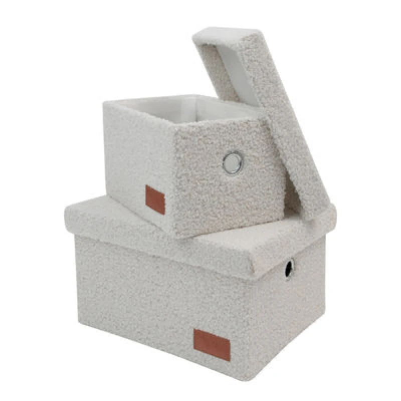 Image of Jvl Shiro Rectangular Lidded Storage Baskets - Set Of 2