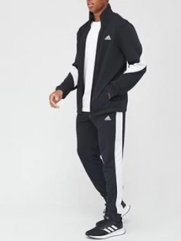 Image of adidas Cotton Tracksuit - Black/White Size M Men