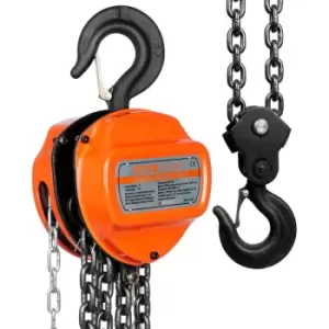 Image of VEVOR Manual Chain Hoist, 3 Ton 6600 lbs Capacity 10 FT Come Along, G80 Galvanized Carbon Steel with Double-Pawl Brake, Auto Chain Leading & 360°