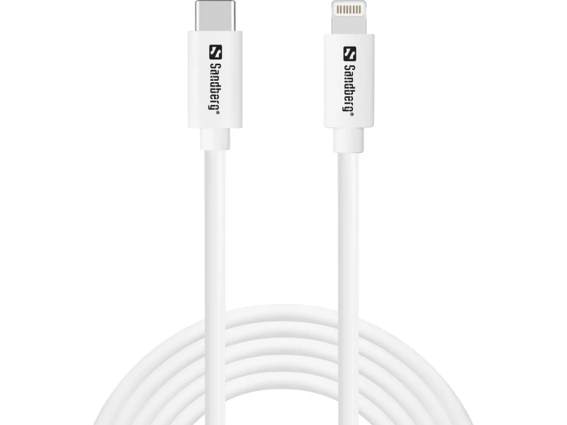 Image of Sandberg USB-C PD to Lightning MFI. 2M