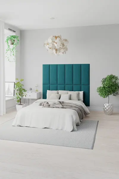Image of Aspire EasyMount Wall Mounted Upholstered Panels, Modular DIY Headboard in Plush Velvet Fabric (Pack of 8) Silver