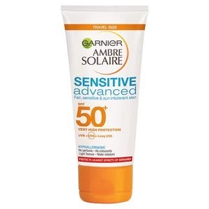 image of Ambre Solaire Sensitive Sun Cream SPF50+ 50ml Travel