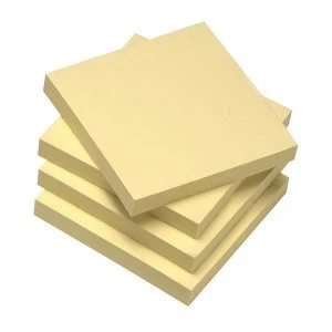 image of 5 Star Eco Re Move Recycled Notes Repositionable Pad of 100 Sheets 76x76mm Yellow Pack 12