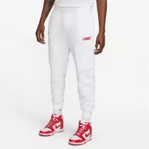 Image of Nike Sportswear Standard Issue Fleece Cargo Trousers - White