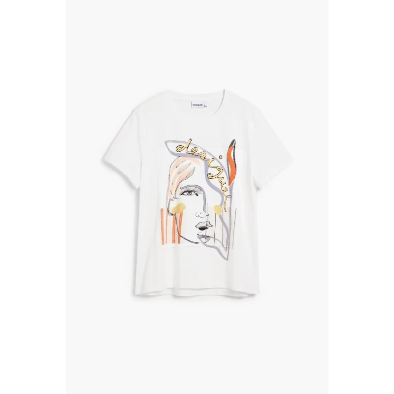 Image of Desigual Womens T-Shirt Desigual Vilma Blanc Female XL