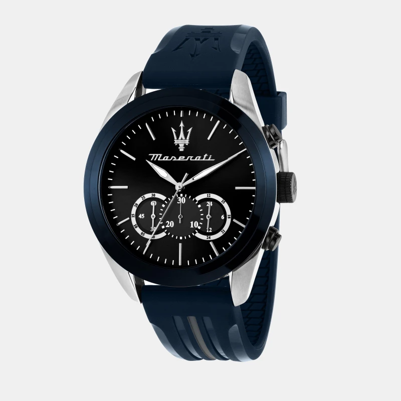 Image of Maserati Mens Traguardo Analogue Quartz Watch Black male One Size