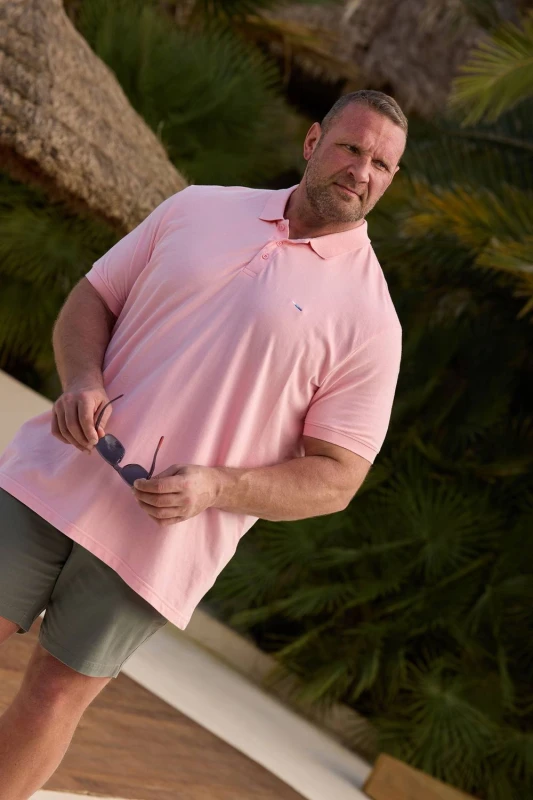 Image of BadRhino BadRhino Men Core Polo Shirt in Light Pink Size: large Light Pink L Male 5063111956821