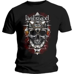 image of Lamb Of God - All Seeing Red Unisex Large T-Shirt - Black