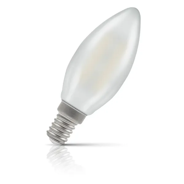Image of Crompton Lamps LED Candle 2.2W E14 Filament Cool White Pearl (25W Eqv)