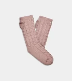 Image of Ugg Laila Bow Fleece Lined Sock In Pink - Size One
