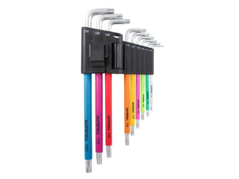 Image of Faithfull 9 Piece Colour Coded Torx Star Key Set FAIHKS9CS