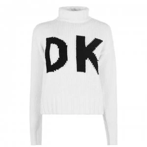 image of DKNY Wrap Logo Jumper - White