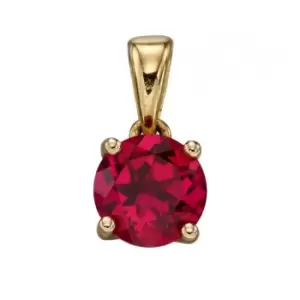 image of 9ct July Created Ruby Pendant GP2194