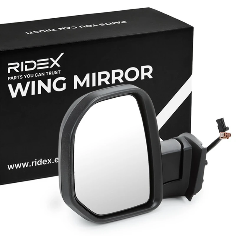Image of RIDEX 50O0259 Wing mirror Left, Heated, with two plugs Outside Mirror (50)