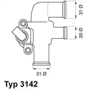 image of Coolant Thermostat 3142.90D by Wahler