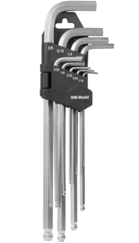 Image of SW-Stahl S21-205 Angled Screwdriver Set Spanner Size: 3/8, Chrome Vanadium Steel, Number of tools: 9 Chrome Vanadium Steel Angled Screwdriver Set (662