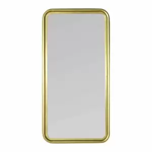 Image of Crossland Grove Amsterdam Brass Wall Mirror - 650 X 40 X 1280Mm