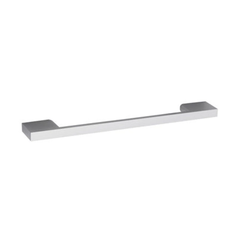Image of Hudson Reed Lux D Shape Handle, Contemporary Brass Cabinet Drawer Furniture Handle With Fixings, Luxury Finish In Chrome, 191mm