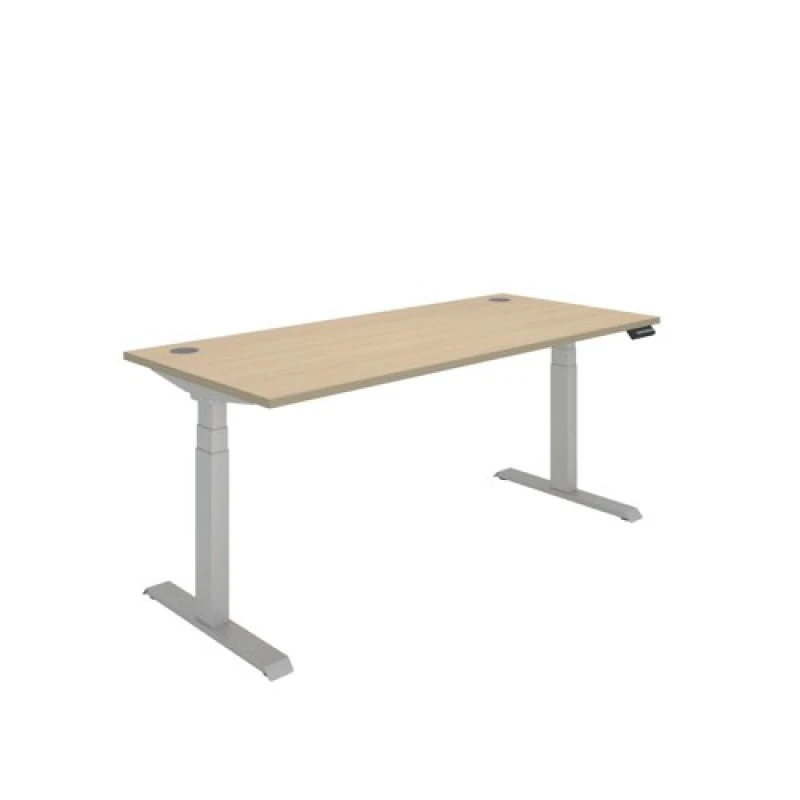 Image of Polaris Dual Motor Sit/Stand Desk 1800x800 Oak/Silver KF800141