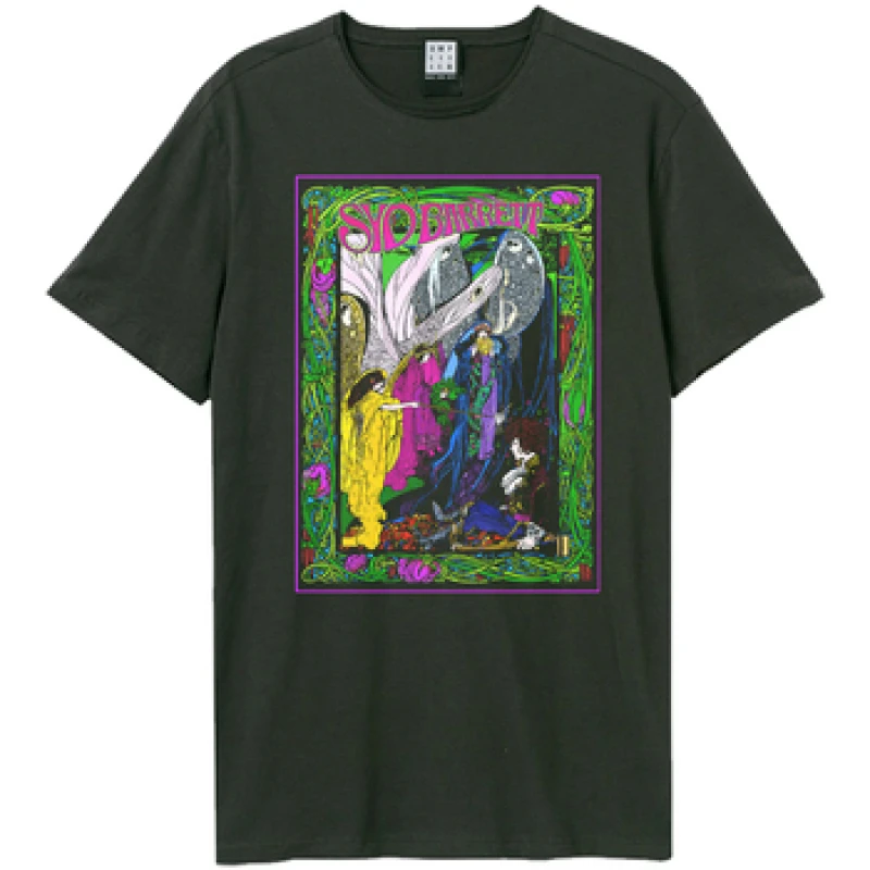 Image of Amplified Amplified Men Fairy Blessing Syd Barrett T-Shirt in Charcoal Size: X-Small Charcoal XS Male 5063806003991