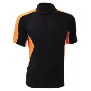 image of GamegearA Cooltex Active Mens Short Sleeve Polo Shirt (M) (Black/Grey)