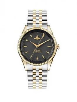 Vivienne Westwood Vivienne Westwood Seymour Bi Colour Black Dial Bracelet Watch