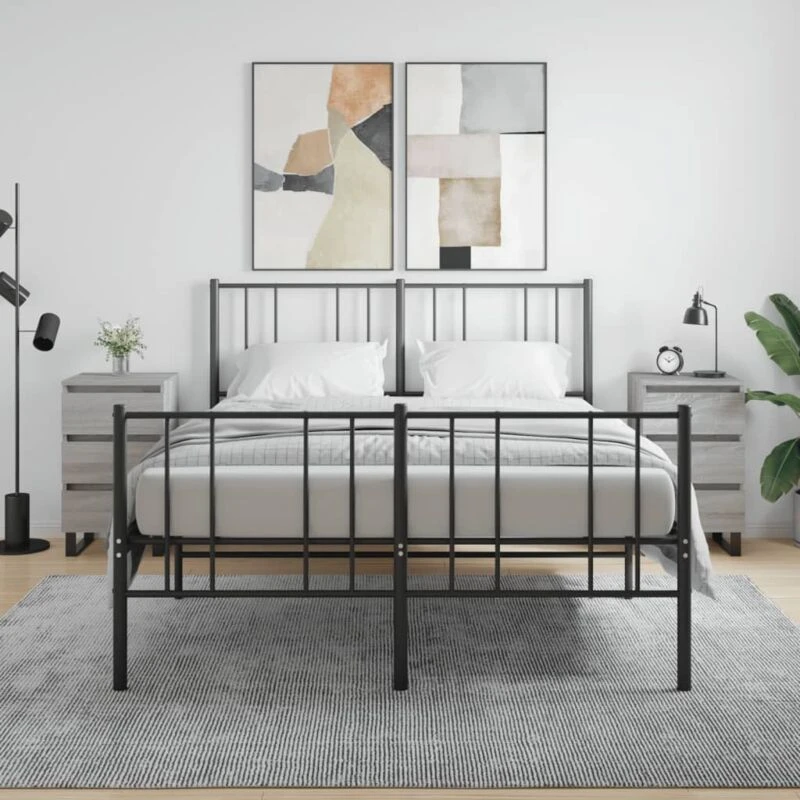 Image of VIDAXL Bedside Cabinets 2 pcs Grey Sonoma 40x35x69cm Engineered Wood vidaXL 826953